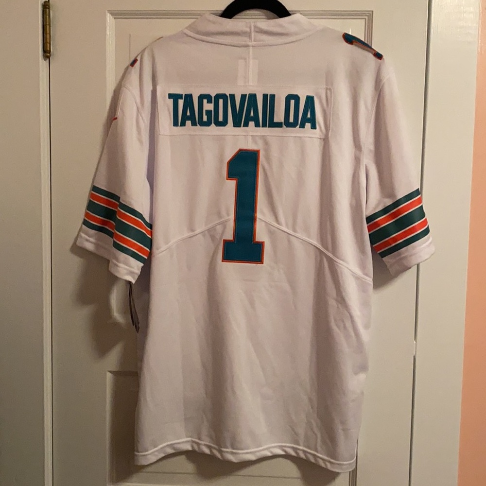 Miami Dolphins Tua Tagovailoa On Field Jersey Wht